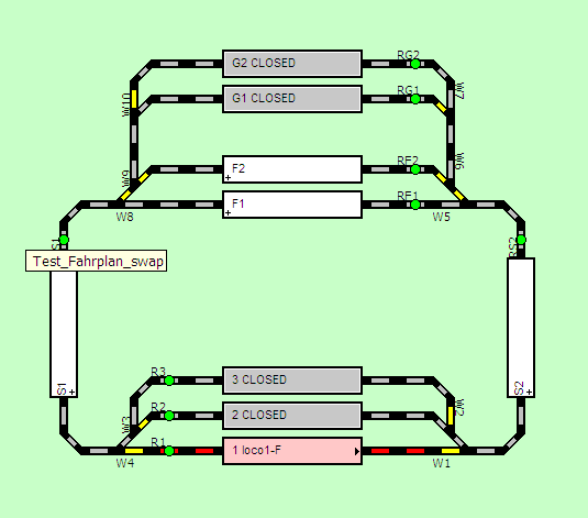 schedules with changes of direction